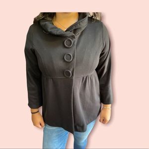 Du Vour Womens Black Snap Button Jacket Size Medium